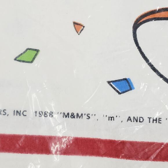 Vintage 1988 Mars M&M Candy Hallmark Paper Tablecloth Table Cover NEW Sealed - Picture 5 of 6